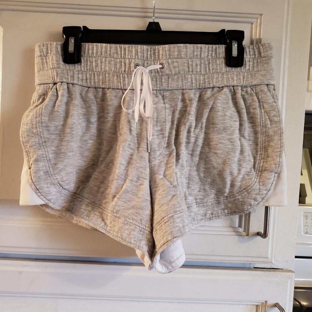 Gray/White Athletic Shorts
